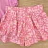 fernandaramoskids com br Conjunto Infantil Feminino Blusa e Short Estampa Floral Rosa 1