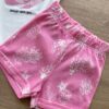fernandaramoskids com br Conjunto Infantil Feminino Blusa Estampa de Peixe e Short Rosa 2