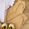 fernandaramoskids com br Conjunto Infantil Feminino Blusa Manga Curta + Jaqueta + Calça Bege 3