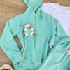 fernandaramoskids com br Conjunto Infantil Feminino Blusa Manga Curta + Jaqueta + Calça Verde 1