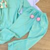 fernandaramoskids com br Conjunto Infantil Feminino Blusa Manga Curta + Jaqueta + Calça Verde 2