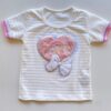 fernandaramoskids com br Conjunto Infantil Feminino Blusa Manga Curta Love e Short Branco 1
