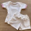 fernandaramoskids com br Conjunto Infantil Feminino Blusa Manga Curta Urso e Short Branco 3