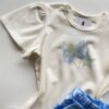fernandaramoskids com br Conjunto Infantil Feminino Blusa Off White e Short Estampado Estrelas 1
