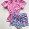 fernandaramoskids com br Conjunto Infantil Feminino Blusa Rosa e Short Estampado Estrelas 3