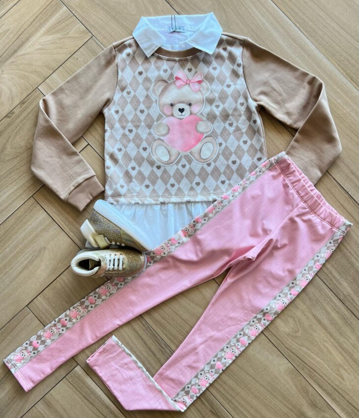 Conjunto Infantil Feminino Blusão e Legging Fernanda Ramos Kids