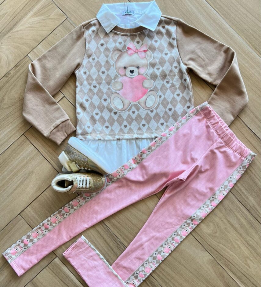 Conjunto Infantil Feminino Blusão e Legging Fernanda Ramos Kids