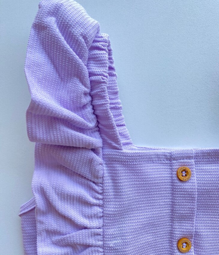 fernandaramoskids com br Conjunto Infantil Feminino Cropped com Babado e Short Lilás 2