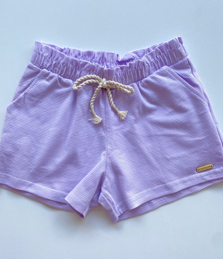 fernandaramoskids com br Conjunto Infantil Feminino Cropped com Babado e Short Lilás 3