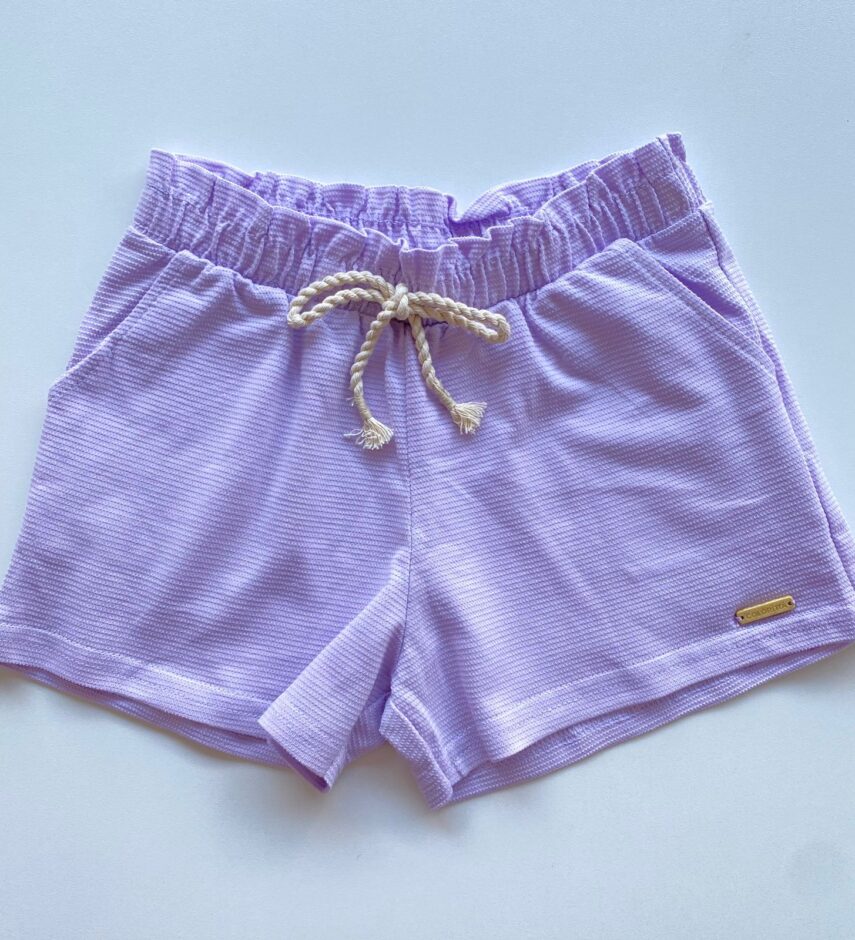 fernandaramoskids com br Conjunto Infantil Feminino Cropped com Babado e Short Lilás 3