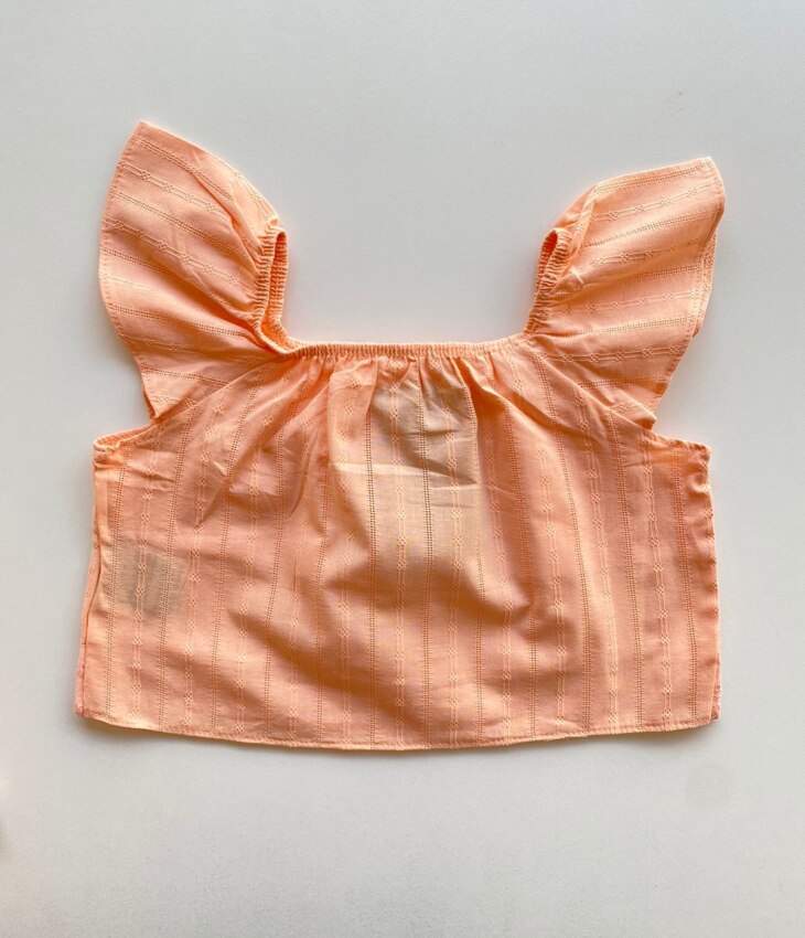 fernandaramoskids com br Conjunto Infantil Feminino Cropped com Detalhe e Short Laranja 4
