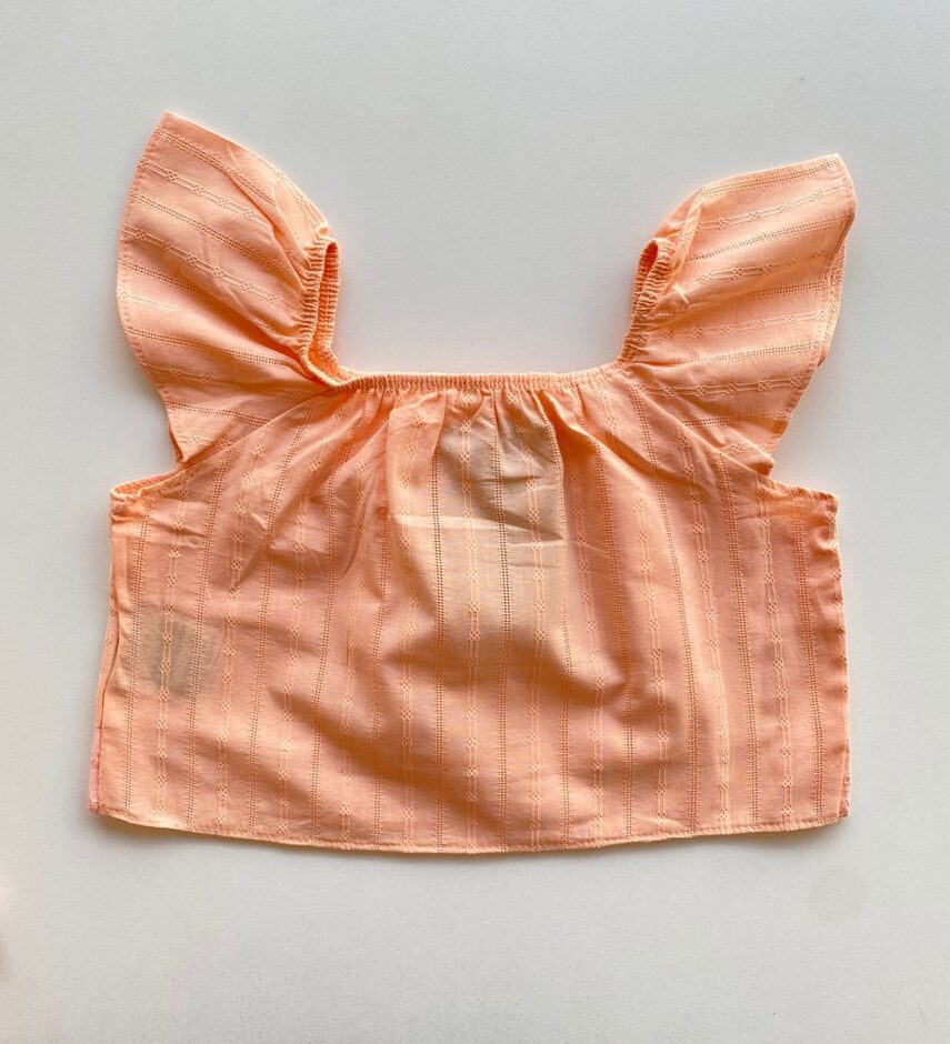 fernandaramoskids com br Conjunto Infantil Feminino Cropped com Detalhe e Short Laranja 4