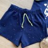 fernandaramoskids com br Conjunto Infantil Feminino Cropped You Can e Short Azul Marinho 2