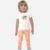 Conjunto Infantil Feminino Pássaros Blusa Manga Curta e Calça Estampada Fernanda Ramos Kids