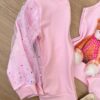fernandaramoskids com br Conjunto Infantil Feminino Regata Estampa Urso + Jaqueta + Short Rosa 2