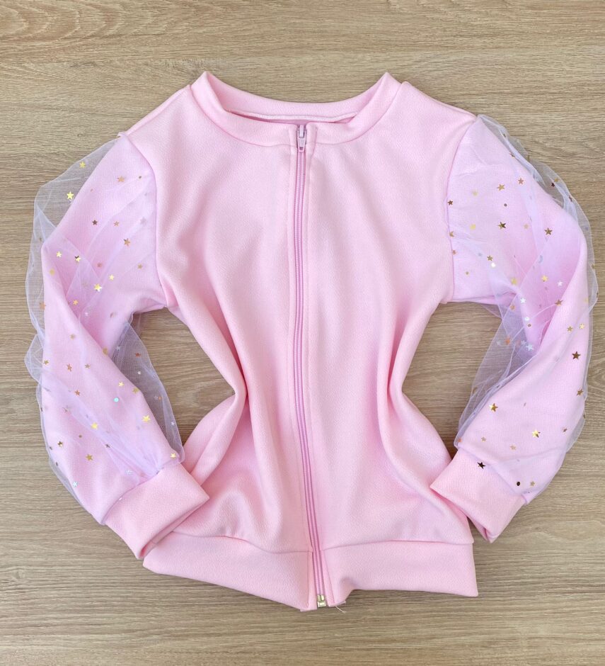 fernandaramoskids com br Conjunto Infantil Feminino Regata Estampa Urso + Jaqueta + Short Rosa 4
