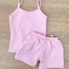 fernandaramoskids com br Conjunto Infantil Feminino Regata Estampa Urso + Jaqueta + Short Rosa 5