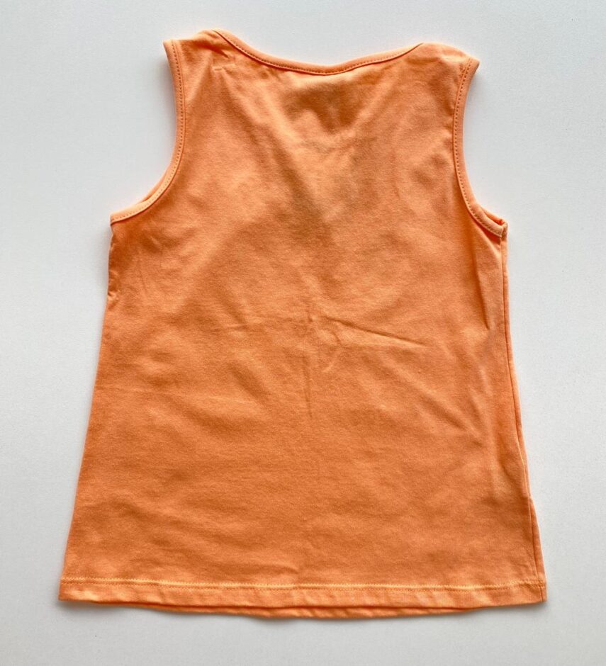 fernandaramoskids com br Conjunto Infantil Feminino Regata Laranja e Short Estampa Floral 3