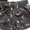 fernandaramoskids com br Conjunto Infantil Feminino Regata Preta e Short Estampa Xadrez 2