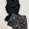 fernandaramoskids com br Conjunto Infantil Feminino Regata Preta e Short Estampa Xadrez 3