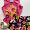 fernandaramoskids com br Conjunto Infantil Feminino Regata Rosa e Short Estampa Floral 1
