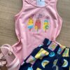 fernandaramoskids com br Conjunto Infantil Feminino Regata Rosa e Short Estampa Frutinhas 1