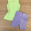 fernandaramoskids com br Conjunto Infantil Feminino Regata Verde e Short Lilás 2