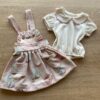 fernandaramoskids com br Conjunto Infantil Feminino Salopete Detalhes em Fios Prata Blusa Linho 3