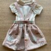 fernandaramoskids com br Conjunto Infantil Feminino Salopete Detalhes em Fios Prata Blusa Linho 4