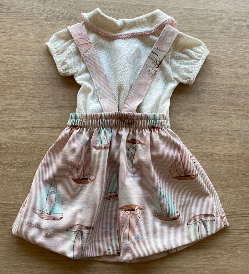 fernandaramoskids com br Conjunto Infantil Feminino Salopete Detalhes em Fios Prata Blusa Linho 4