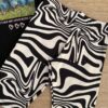 fernandaramoskids com br Conjunto Infantil Feminino T shirt Manga Curta Preta e Bermuda Estampa Zebra 1