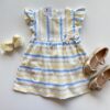 fernandaramoskids com br Conjunto Infantil Feminino Vestido com Laço e Calcinha Listrado 3