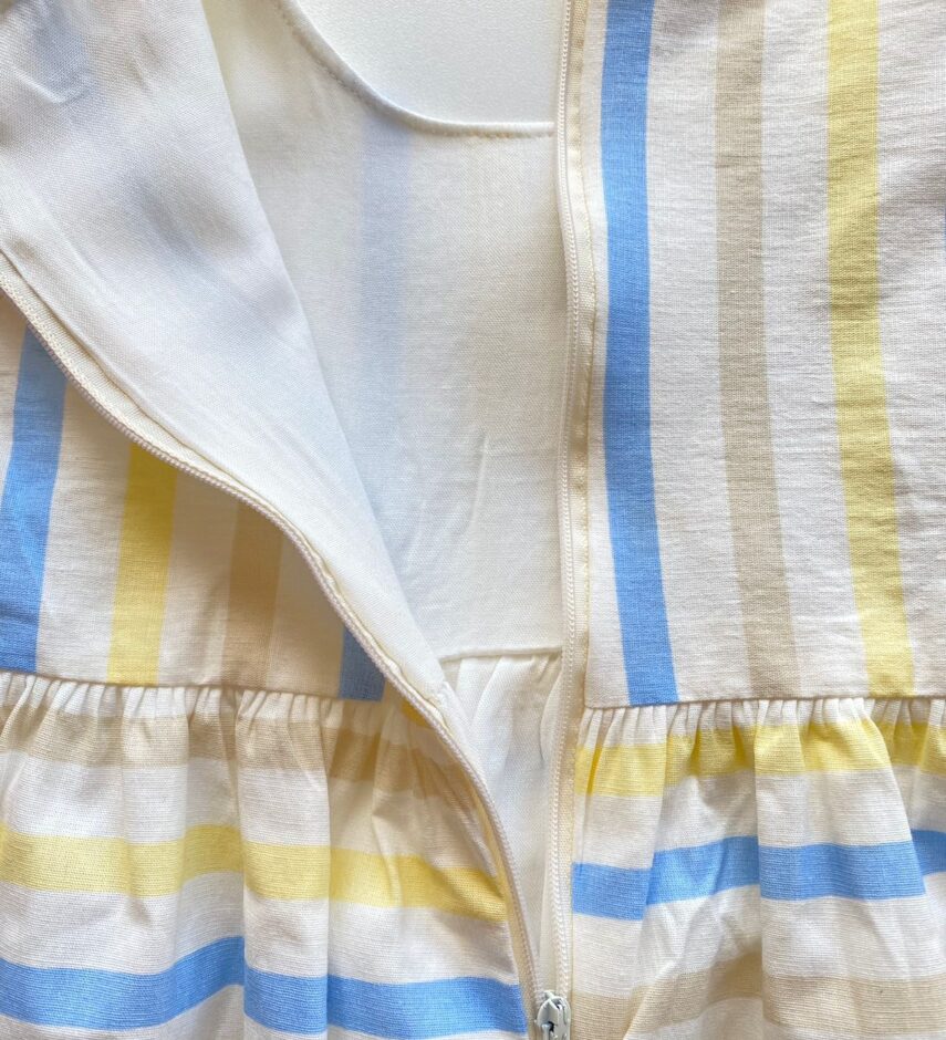 fernandaramoskids com br Conjunto Infantil Feminino Vestido com Laço e Calcinha Listrado 4
