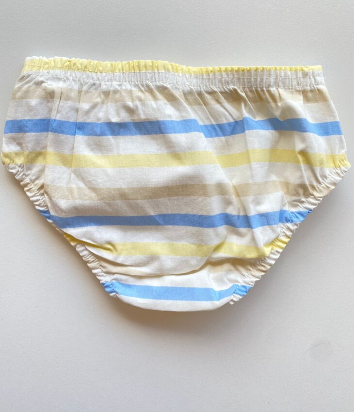 fernandaramoskids com br Conjunto Infantil Feminino Vestido com Laço e Calcinha Listrado 5