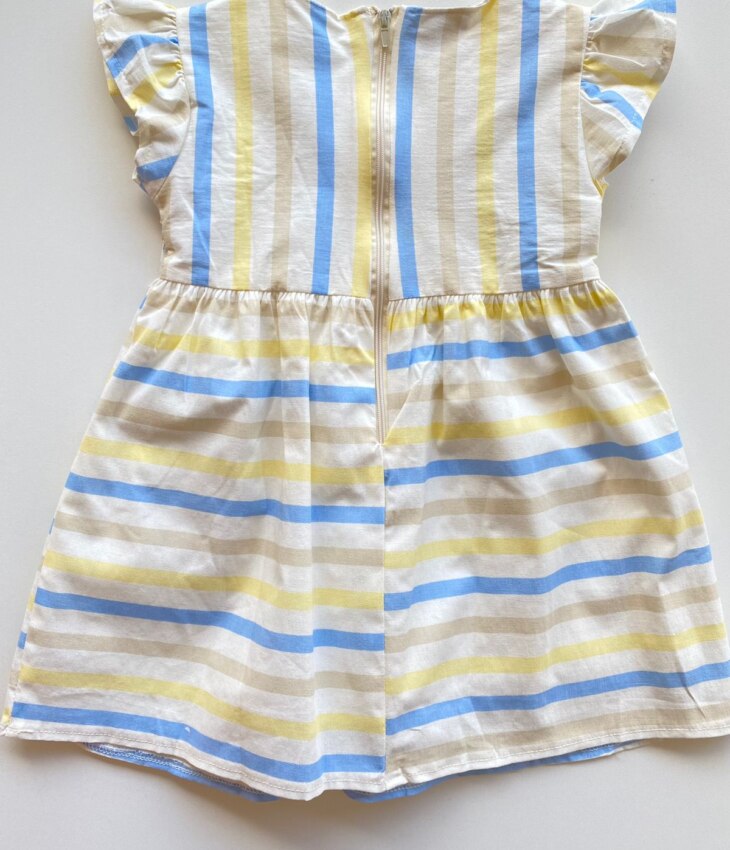 fernandaramoskids com br Conjunto Infantil Feminino Vestido com Laço e Calcinha Listrado 6