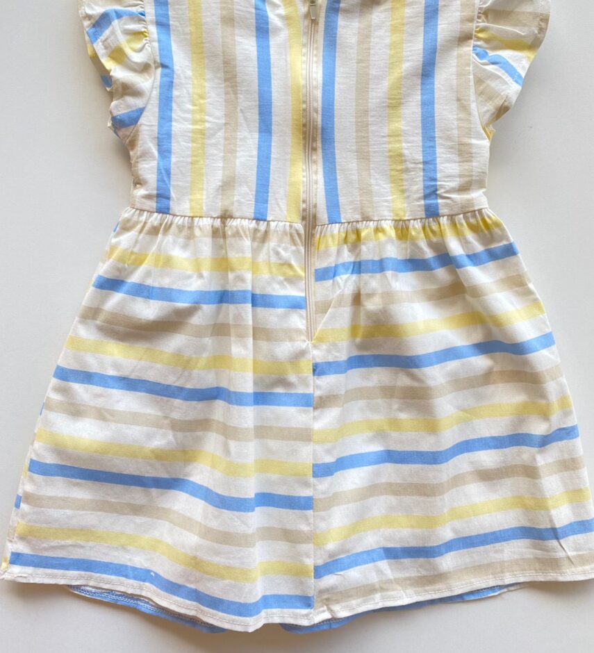 fernandaramoskids com br Conjunto Infantil Feminino Vestido com Laço e Calcinha Listrado 6