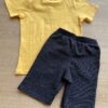 fernandaramoskids com br Conjunto Infantil Masculino Camiseta Amarela e Bermuda Preta 4