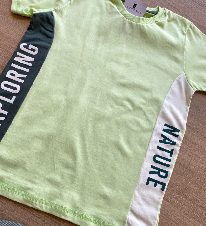fernandaramoskids com br Conjunto Infantil Masculino Camiseta Básica e Bermuda Verde 2