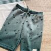 fernandaramoskids com br Conjunto Infantil Masculino Camiseta Bege e Short Coqueiros Verde 1