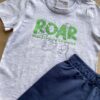 fernandaramoskids com br Conjunto Infantil Masculino Camiseta Cinza e Bermuda Azul Marinho 1