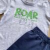 fernandaramoskids com br Conjunto Infantil Masculino Camiseta Cinza e Bermuda Azul Marinho 2