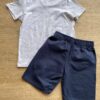 fernandaramoskids com br Conjunto Infantil Masculino Camiseta Cinza e Bermuda Azul Marinho 4