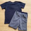 fernandaramoskids com br Conjunto Infantil Masculino Camiseta Enjoy e Bermuda Azul Marinho 3