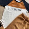 fernandaramoskids com br Conjunto Infantil Masculino Camiseta Off White e Bermuda Caramelo 2