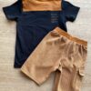 fernandaramoskids com br Conjunto Infantil Masculino Camiseta Preta e Bermuda Caramelo 3