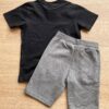 fernandaramoskids com br Conjunto Infantil Masculino Camiseta Preta e Bermuda Cinza 3