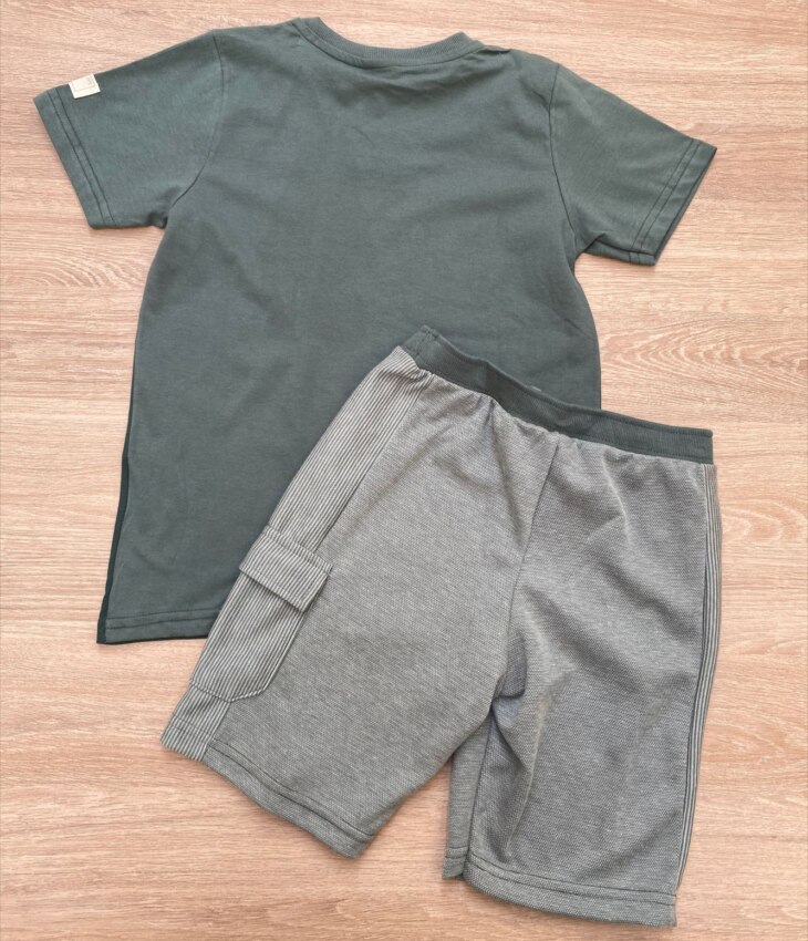 fernandaramoskids com br Conjunto Infantil Masculino Camiseta Set e Bermuda Verde 3