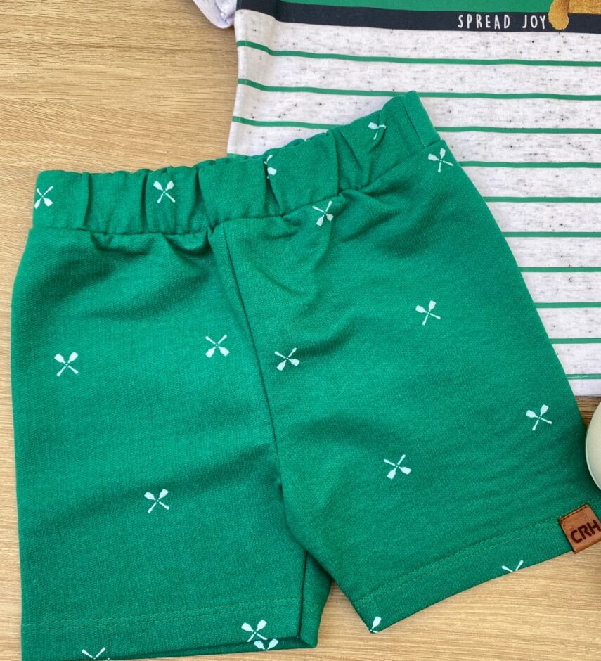 fernandaramoskids com br Conjunto Infantil Masculino Camiseta Urso e Bermuda Verde 2