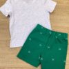 fernandaramoskids com br Conjunto Infantil Masculino Camiseta Urso e Bermuda Verde 3