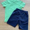 fernandaramoskids com br Conjunto Infantil Masculino Camiseta Verde e Bermuda Azul 3